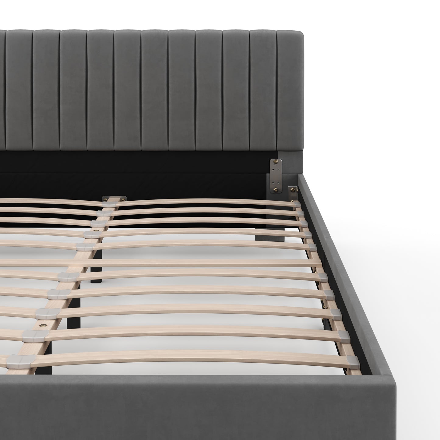 Polsterbett Alina 140 x 200 cm anthrazit