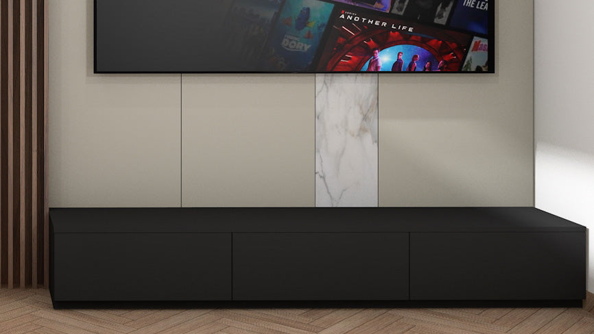 Lowboard Bridge blanc - Tableau TV