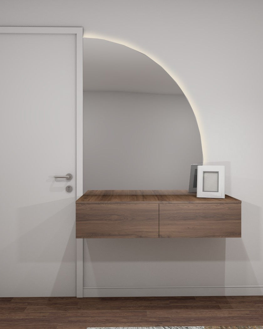 Spiegelkommode Moon viertelrund