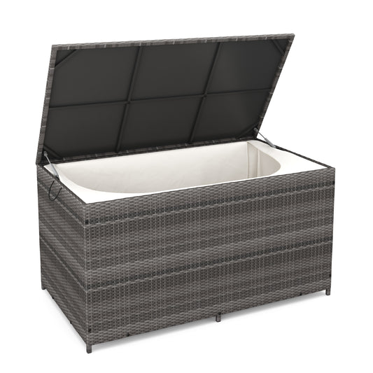 Gartenbox Rattan grau