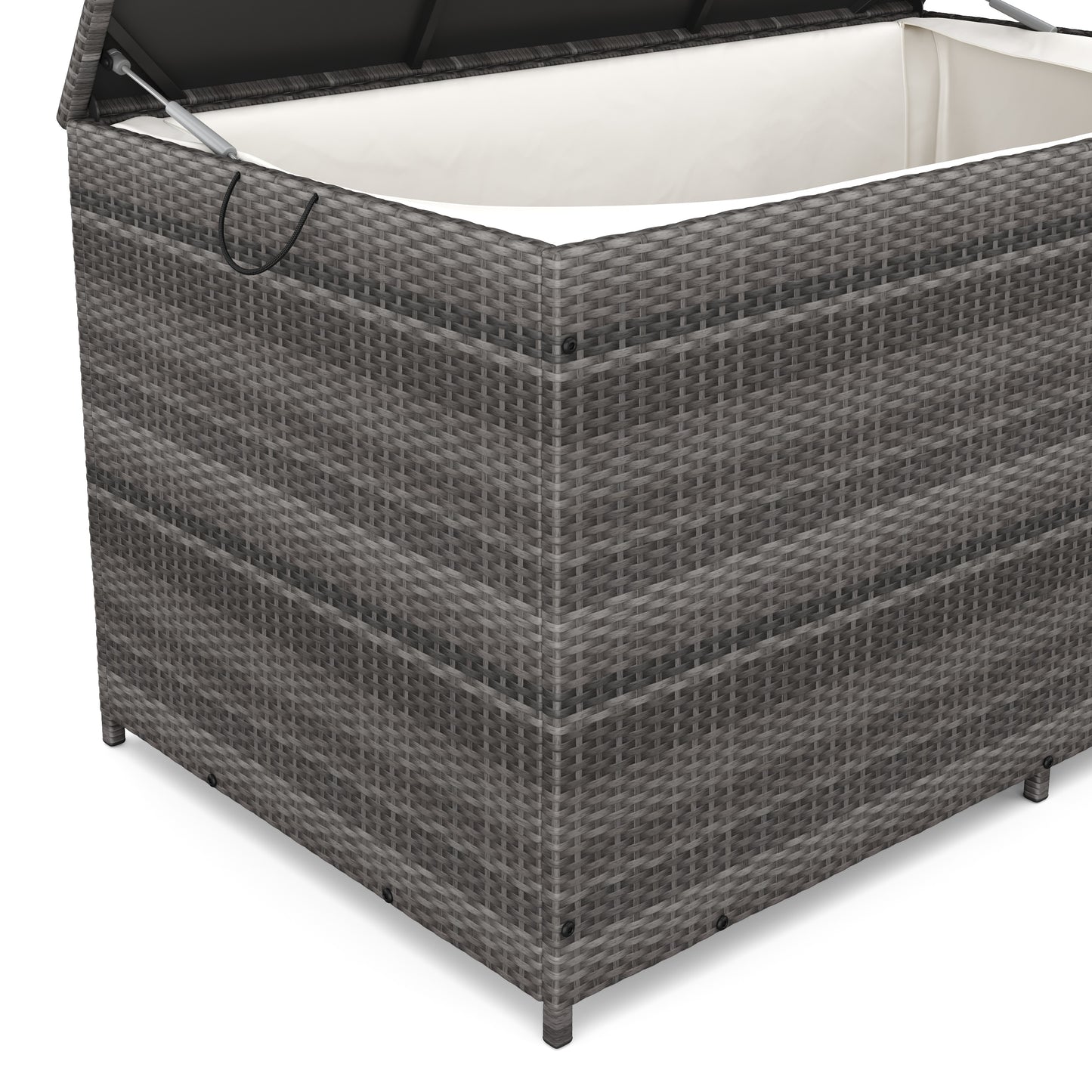 Gartenbox Rattan grau